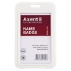 Бейдж вертикальний 50х84 мм, PP, білий "Axent" 4530-21-A 