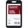 Бейдж-чохол SoftTouch вертикальний 54х85 мм, SoftTouch матовий, чорний  "Axent" 4550v-01-a
