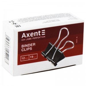Біндер 19мм 12шт "Axent" 4401-А