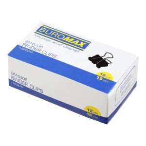 Біндер 15мм 12шт "BuroMAX" ВМ.5306