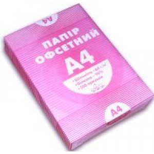 Папір офсетний А4 60 г/м2, 500арк  (A4.60.500)