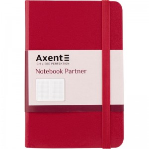 Книга записна PARTNER 95x140мм, 96л, клітинка, червона "Axent" 8301-03-А