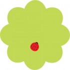 Блок паперу з клейким шаром, Flower, 70х70мм, 50арк., зелений  "Axent" 2444-05-A