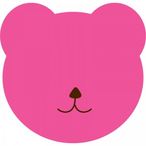 Блок паперу з клейким шаром, Bear, 70х70мм, 50арк., рожевий "Axent" 2444-01-A