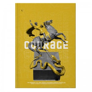 Книга канцелярська А4, 96 арк, клітинка, жовта, Courage "Axent" 8422-552-А