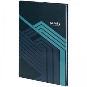 Книга канцелярська А4, 96 арк, клітинка, сіра, Lines "Axent" 8422-580-А