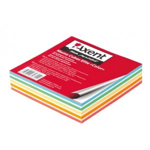 Блок кольорового папіру для нотаток "Elite Color" 90х90x20мм, склеєний "Axent" 8025-A