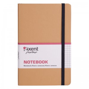 Книга записна Partner Soft, 125х195мм, 96арк, клітинка, золота "Axent" 8206-35-A