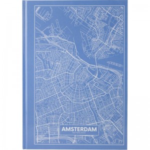 Книга канцелярська А4, 96 арк, клітинка, блакитна Maps Amsterdam "Axent" 8422-507-А