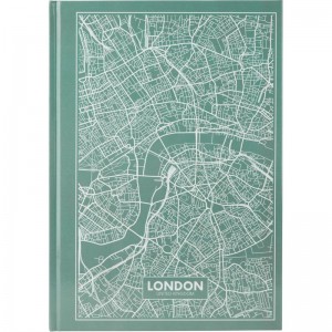 Книга канцелярська А4, 96 арк, клітинка, бірюзова, Maps London "Axent" 8422-516-А