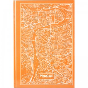 Книга канцелярська А4, 96 арк, клітинка, персикова Maps Prague "Axent" 8422-542-А