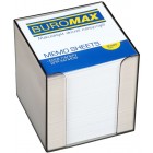 Бокс пластиковий з білим папером, 90х90х90мм, прозорий, димчастий  "BuroMAX" 2290-02