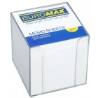 Бокс пластиковий з білим папером, 90х90х90мм, прозорий  "BuroMAX" 2290-03
