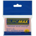 Блок паперу з клейким шаром 51x76мм, 100арк, асорті "BuroMAX" BM.2311-99