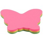 Блок для нотаток "BUTTERFLY" 50арк, асорті, неон "BuroMAX" BM.2364-99