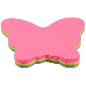 Блок для нотаток "BUTTERFLY" 50арк, асорті, неон "BuroMAX" BM.2364-99