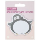 Блок паперу з клейким шаром, FUNNY ANIMALS, 75х75мм, 30арк., асорті "BUROMAX" BM.2381-76