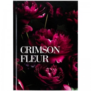 Записна книжка А5, 96 арк., клітинка, тв. обкл., Crimson fleur "Axent" 8459-4-А