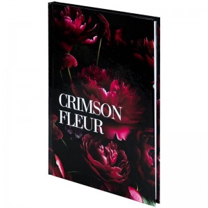 Записна книжка А5, 96 арк., клітинка, тв. обкл., Crimson fleur "Axent" 8459-4-А