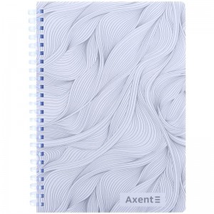Блокнот на спіралі пласт. обкл., А5, 80 арк.,кл., блакитний "Axent" 8472-3-A