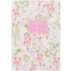 Записна книжка А5, 96 арк., клітинка, тв. обкл., TR, Floral 1 "Axent" 8457-10-A-TR