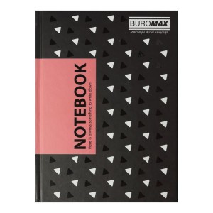 Записна книжка А5, 96 арк., клітинка, тв. обкл., рожева INSOLITO "BuroMax" BM.24511102-10