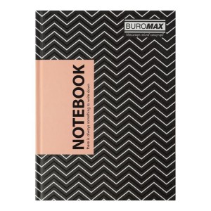Записна книжка А5, 96 арк., клітинка, тв. обкл., персикова INSOLITO "BuroMax" BM.24511102-46