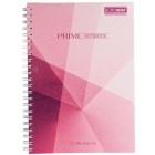 Зошит на пружині PRIME А5, 96арк., клітка, в карт. обкл., рожевий "BuroMax" BM.24551101-10