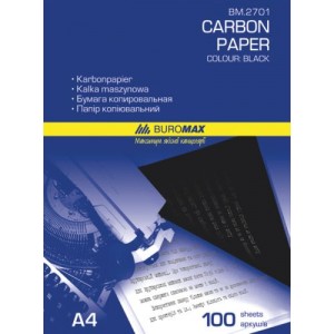 Папір копіювальний, синій, А4, 100 арк. "BuroMAX" 2700 