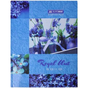 Книга канцелярська  А4, 96 арк, клітинка, BOHO CHIC, синя "Buromax" BM.2400-202