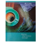 Книга канцелярська А4, 96 арк, лінія ROMANTIC, бірюзова "BuroMAX" BM.2401-206