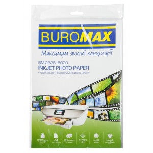 Фотопапір матовий, А4, 230 г/м², 20 арк. "BUROMAX" BM.2225-6020