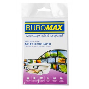 Фотопапір глянцевий, 10х15 см, 180 г/м², 100 арк "BUROMAX" BM.2230-410