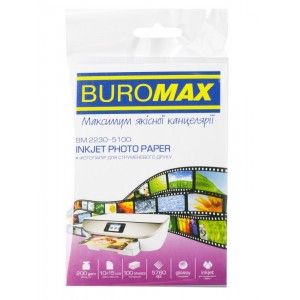 Фотопапір глянцевий, 10х15 см, 200 г/м², 100 арк. "BUROMAX" BM.2230-5100