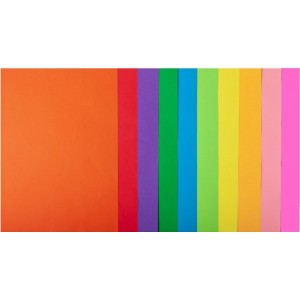 Набор цветной бумаги 80 г/м2, А4, 20 л., 10цв. NEON+INTENSIVE «BuroMax» BM.2721820-99