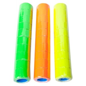 Цінник 26*12мм (500шт, 6м), фігурний, зовнішня намотка, зелений "BuroMax" BM.282202-04