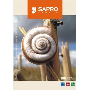 Етикетки клейкі, 12 шт/лист, 70х67,7 мм, 100 аркушів "Sapro" S2015