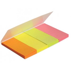 Закладки паперові NEON, 50x20 мм, 4 кол. по 30 арк.н "BuroMax" BM.2330-98