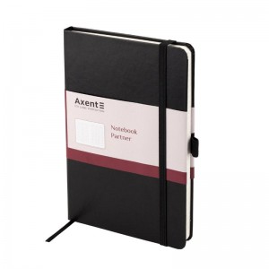 Книга записна PARTNER 125x195мм, 96арк, кліт, чорна "Axent" 8201-01-А