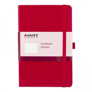 Книга записна PARTNER 125x195мм, 96арк, кліт, червона "Axent" 8201-03-А