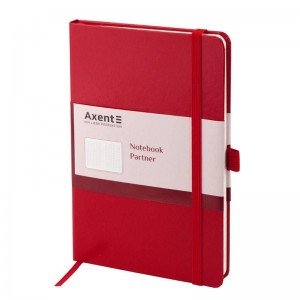 Книга записна PARTNER 125x195мм, 96арк, кліт, червона "Axent" 8201-03-А