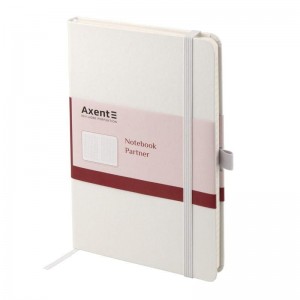 Книга записна PARTNER 125x195мм, 96арк, кліт, біла "Axent" 8201-21-А