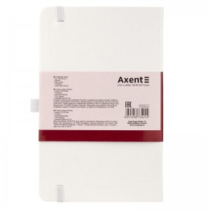 Книга записна PARTNER 125x195мм, 96арк, кліт, біла "Axent" 8201-21-А