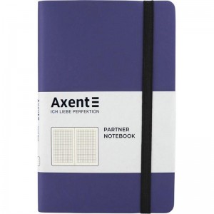 Книга записна Partner Soft, 125х195мм, 96арк, клітинка, блакитна "Axent" 8206-38-A