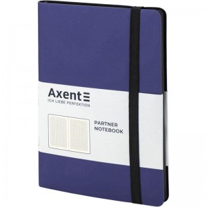 Книга записна Partner Soft, 125х195мм, 96арк, клітинка, блакитна "Axent" 8206-38-A