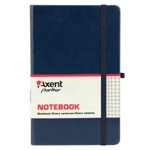 Книга записна Partner Lux, 125х195мм, 96арк, клітинка, синя "Axent" 8202-02-А