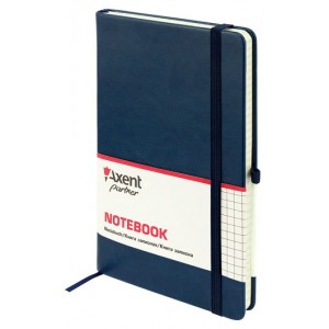 Книга записна Partner Lux, 125х195мм, 96арк, клітинка, синя "Axent" 8202-02-А
