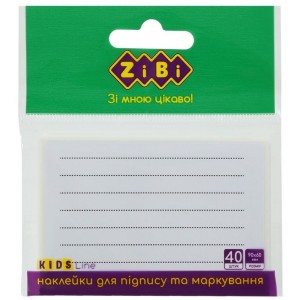 Наклейки для підпису та маркування 90x60 мм, 40 шт, KIDS Line "ZiBi" ZB.1501