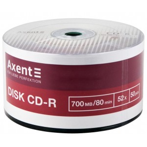 Диск CD-R "AXENT" 700Mb 52x bulk 50шт 8102-А