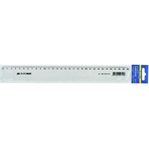 Лінійка пластикова, 30 см, прозора "BuroMAX" BM.5826-30